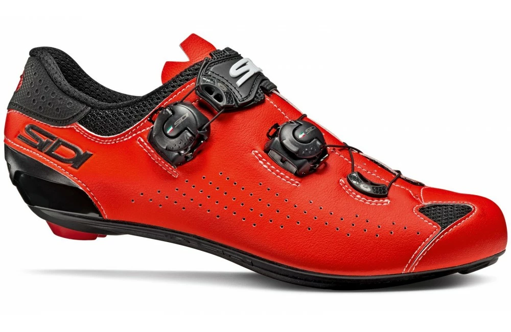 Chaussures De Cyclisme Route SIDI Genius 10 Noir / Rouge Fluo 3 Chaussures De Cyclisme Route SIDI Genius 10 Noir / Rouge Fluo