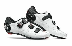 Chaussures Vélo Route SIDI Ergo 5 Mega Blanc Noir Mat Carbon Composite